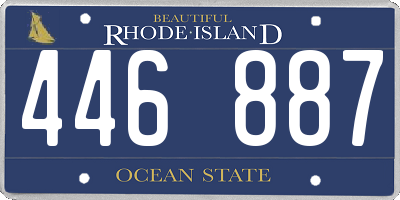 RI license plate 446887