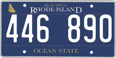 RI license plate 446890