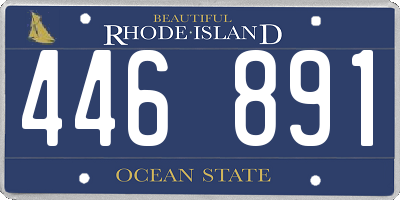 RI license plate 446891