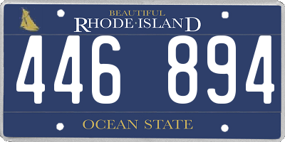 RI license plate 446894