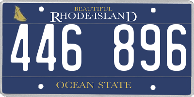 RI license plate 446896