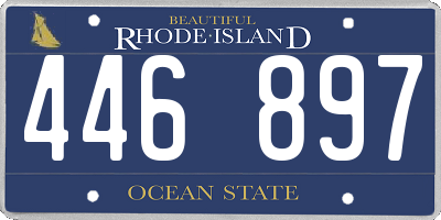 RI license plate 446897