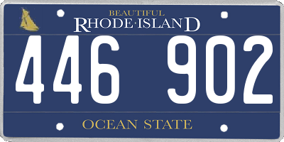 RI license plate 446902