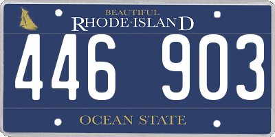 RI license plate 446903