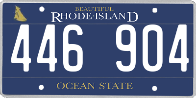 RI license plate 446904