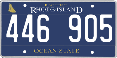 RI license plate 446905