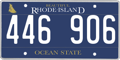 RI license plate 446906
