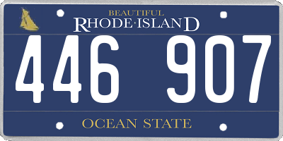 RI license plate 446907