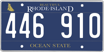 RI license plate 446910