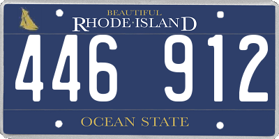 RI license plate 446912