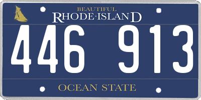 RI license plate 446913