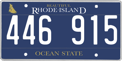 RI license plate 446915