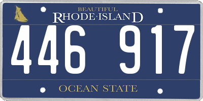 RI license plate 446917