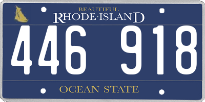 RI license plate 446918