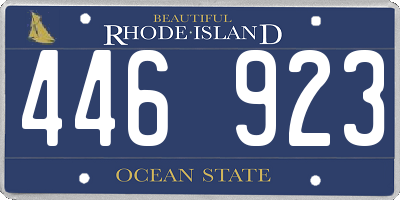 RI license plate 446923
