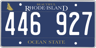 RI license plate 446927