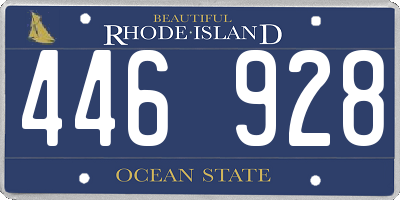 RI license plate 446928