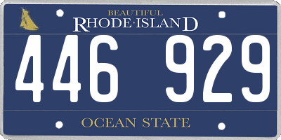 RI license plate 446929