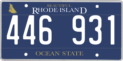 RI license plate 446931