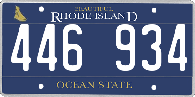 RI license plate 446934