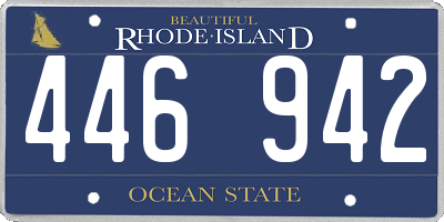 RI license plate 446942