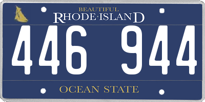 RI license plate 446944