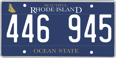 RI license plate 446945