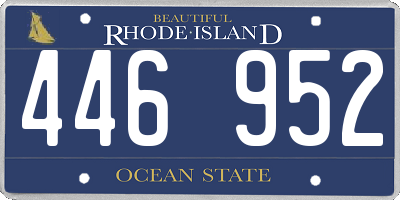 RI license plate 446952