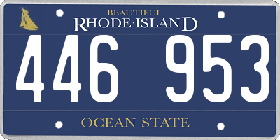 RI license plate 446953