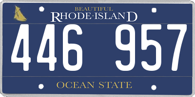 RI license plate 446957