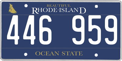 RI license plate 446959