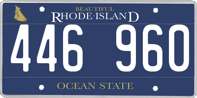 RI license plate 446960