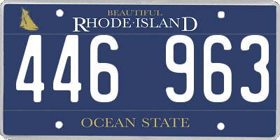 RI license plate 446963