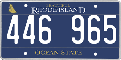 RI license plate 446965