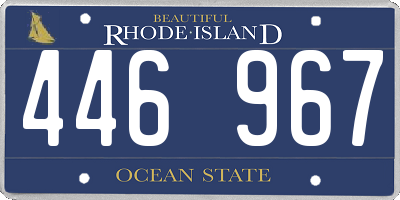 RI license plate 446967