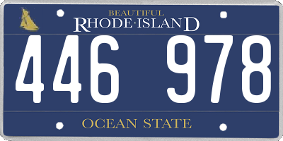 RI license plate 446978