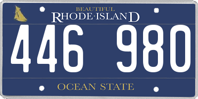 RI license plate 446980