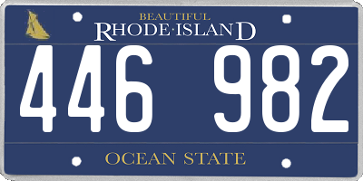 RI license plate 446982