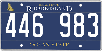 RI license plate 446983