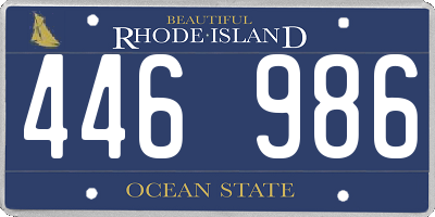 RI license plate 446986
