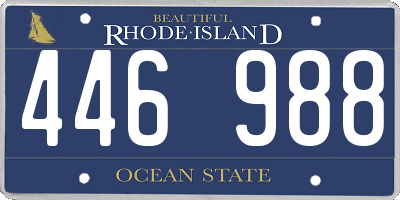 RI license plate 446988