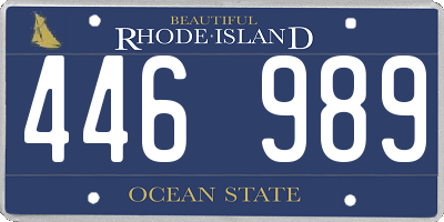 RI license plate 446989