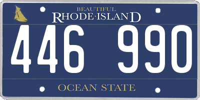 RI license plate 446990