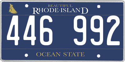 RI license plate 446992