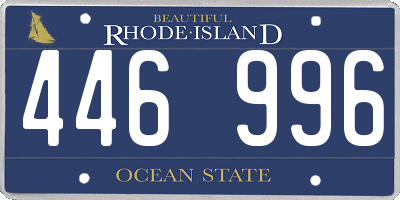 RI license plate 446996