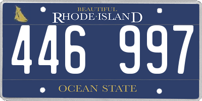 RI license plate 446997