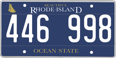 RI license plate 446998