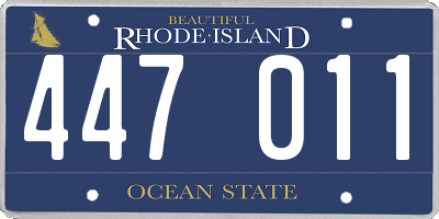 RI license plate 447011