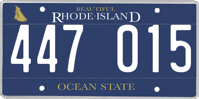 RI license plate 447015