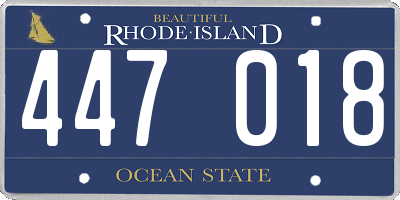 RI license plate 447018